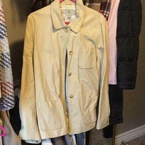 Gap Cream Leather Jacket 🧥
